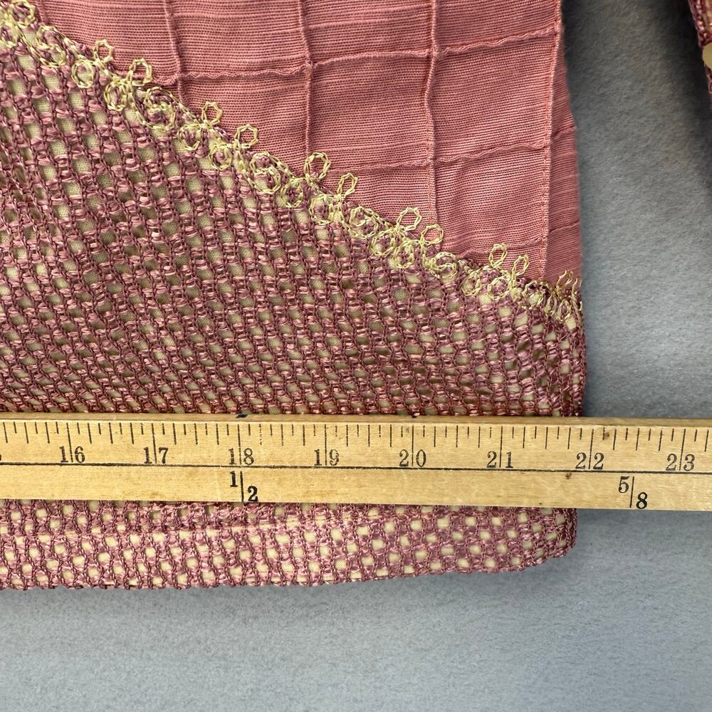 Indigo Moon Jacket Blazer Women's L Embroidery Pink Gold Sequined Patchwork NWT - Picture 15 of 15